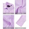 J.VER Men’s Dress Shirts Stretch Stain Shield Long Sleeve Solid Formal Shirt Business Casual Button Down Shirts(Light Purple)