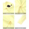 J.VER Men’s Dress Shirts Stretch Stain Shield Long Sleeve Solid Formal Shirt Business Casual Button Down Shirts(Light Yellow)