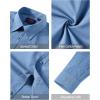 J.VER Men’s Dress Shirts Stretch Stain Shield Long Sleeve Solid Formal Shirt Business Casual Button Down Shirts(Mist Blue)