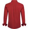 J.VER Men’s Dress Shirts Stretch Stain Shield Long Sleeve Solid Formal Shirt Business Casual Button Down Shirts(Red)