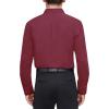 J.VER Men’s Dress Shirts Stretch Stain Shield Long Sleeve Solid Formal Shirt Business Casual Button Down Shirts(Wine Red)