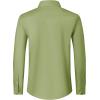 J.VER Men’s Dress Shirts Wrinkle Free Long Sleeve Formal Shirt Solid Business Casual Button Down Shirts for Wedding Prom(Sage Green)