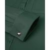 J.VER Men’s French Cuff Dress Shirts Regular Fit Long Sleeve Spread Collar Metal Cufflink(Army Green)