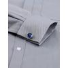 J.VER Men’s French Cuff Dress Shirts Regular Fit Long Sleeve Spread Collar Metal Cufflink(Grey)