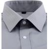 J.VER Men’s French Cuff Dress Shirts Regular Fit Long Sleeve Spread Collar Metal Cufflink(Grey)