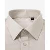 J.VER Men’s French Cuff Dress Shirts Regular Fit Long Sleeve Spread Collar Metal Cufflink(Light Khaki)