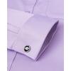 J.VER Men’s French Cuff Dress Shirts Regular Fit Long Sleeve Spread Collar Metal Cufflink(Light Purple)