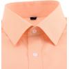 J.VER Men’s French Cuff Dress Shirts Regular Fit Long Sleeve Spread Collar Metal Cufflink(Orange)