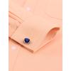 J.VER Men’s French Cuff Dress Shirts Regular Fit Long Sleeve Spread Collar Metal Cufflink(Orange)