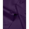 J.VER Men’s French Cuff Dress Shirts Regular Fit Long Sleeve Spread Collar Metal Cufflink(Purple)