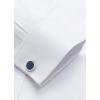 J.VER Men’s French Cuff Dress Shirts Regular Fit Long Sleeve Spread Collar Metal Cufflink(White)