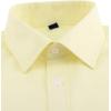 J.VER Men’s French Cuff Dress Shirts Regular Fit Long Sleeve Spread Collar Metal Cufflink(Yellow)