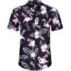 J.VER Men’s Hawaiian Shirts Casual Button Down Short Sleeve Shirts Set Printed Shorts Beach Tropical Hawaii Suits