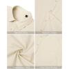 J.VER Men’s Linen Shirts Casual Button Down Long Sleeve Shirt Solid Spread Collar Summer Beach Shirts with Pocket(Beige)