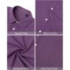 J.VER Men’s Linen Shirts Casual Button Down Long Sleeve Shirt Solid Spread Collar Summer Beach Shirts with Pocket(Dark Purple)