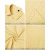 J.VER Men’s Linen Shirts Casual Button Down Long Sleeve Shirt Solid Spread Collar Summer Beach Shirts with Pocket(Light Yellow)