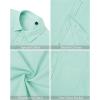 J.VER Men’s Linen Shirts Casual Button Down Long Sleeve Shirt Solid Spread Collar Summer Beach Shirts with Pocket(Mint Green)