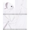 J.VER Men’s Linen Shirts Casual Button Down Long Sleeve Shirt Solid Spread Collar Summer Beach Shirts with Pocket(White)
