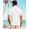 J.VER Men’s Linen Shirts Casual Short Sleeve Button Down Shirt Beach Vacation Cruise Summer Wedding Cotton Tops(Cream White)