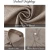 J.VER Men’s Linen Shirts Casual Short Sleeve Button Down Shirt Beach Vacation Cruise Summer Wedding Cotton Tops(Khaki)