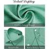 J.VER Men’s Linen Shirts Casual Short Sleeve Button Down Shirt Beach Vacation Cruise Summer Wedding Cotton Tops(Mint Green)