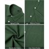 J.VER Men’s Linen Short Sleeve Shirts Cotton Casual Lightweight Button Down Shirt Beach Vacation Summer Tops with Pocket(Army Green)