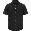 J.VER Men’s Linen Short Sleeve Shirts Cotton Casual Lightweight Button Down Shirt Beach Vacation Summer Tops with Pocket(Black)