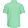 J.VER Men’s Linen Short Sleeve Shirts Cotton Casual Lightweight Button Down Shirt Beach Vacation Summer Tops with Pocket(Bright Green)