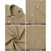 J.VER Men’s Linen Short Sleeve Shirts Cotton Casual Lightweight Button Down Shirt Beach Vacation Summer Tops with Pocket(Dark Khaki)