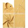 J.VER Men’s Linen Short Sleeve Shirts Cotton Casual Lightweight Button Down Shirt Beach Vacation Summer Tops with Pocket(Lemon Yellow)