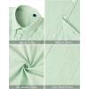 J.VER Men’s Linen Short Sleeve Shirts Cotton Casual Lightweight Button Down Shirt Beach Vacation Summer Tops with Pocket(Light Green)