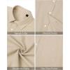 J.VER Men’s Linen Short Sleeve Shirts Cotton Casual Lightweight Button Down Shirt Beach Vacation Summer Tops with Pocket(Light Khaki)