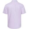 J.VER Men’s Linen Short Sleeve Shirts Cotton Casual Lightweight Button Down Shirt Beach Vacation Summer Tops with Pocket(Light Purple)