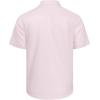 J.VER Men’s Linen Short Sleeve Shirts Cotton Casual Lightweight Button Down Shirt Beach Vacation Summer Tops with Pocket(Pink)
