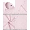 J.VER Men’s Linen Short Sleeve Shirts Cotton Casual Lightweight Button Down Shirt Beach Vacation Summer Tops with Pocket(Pink)