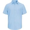 J.VER Men’s Linen Short Sleeve Shirts Cotton Casual Lightweight Button Down Shirt Beach Vacation Summer Tops with Pocket(Sky Blue)