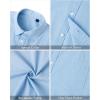 J.VER Men’s Linen Short Sleeve Shirts Cotton Casual Lightweight Button Down Shirt Beach Vacation Summer Tops with Pocket(Sky Blue)