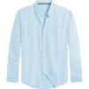 J.VER Men’s Oxford Shirt Solid Casual Button Down Collar Shirts Long Sleeve Dress Shirts with Pocket(Aqua)