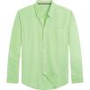 J.VER Men’s Oxford Shirt Solid Casual Button Down Collar Shirts Long Sleeve Dress Shirts with Pocket(Bright Green)