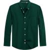 J.VER Men’s Oxford Shirt Solid Casual Button Down Collar Shirts Long Sleeve Dress Shirts with Pocket(Green)