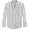J.VER Men’s Oxford Shirt Solid Casual Button Down Collar Shirts Long Sleeve Dress Shirts with Pocket(Grey)