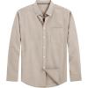 J.VER Men’s Oxford Shirt Solid Casual Button Down Collar Shirts Long Sleeve Dress Shirts with Pocket(Light Brown)
