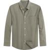 J.VER Men’s Oxford Shirt Solid Casual Button Down Collar Shirts Long Sleeve Dress Shirts with Pocket(Light Olive Green)