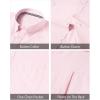 J.VER Men’s Oxford Shirt Solid Casual Button Down Collar Shirts Long Sleeve Dress Shirts with Pocket(Light Pink)
