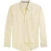 J.VER Men’s Oxford Shirt Solid Casual Button Down Collar Shirts Long Sleeve Dress Shirts with Pocket(Light Yellow)