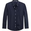 J.VER Men’s Oxford Shirt Solid Casual Button Down Collar Shirts Long Sleeve Dress Shirts with Pocket(Navy Blue)