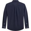 J.VER Men’s Oxford Shirt Solid Casual Button Down Collar Shirts Long Sleeve Dress Shirts with Pocket(Navy Blue)