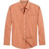J.VER Men’s Oxford Shirt Solid Casual Button Down Collar Shirts Long Sleeve Dress Shirts with Pocket(Orange)