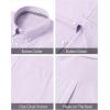 J.VER Men’s Oxford Shirt Solid Casual Button Down Collar Shirts Long Sleeve Dress Shirts with Pocket(Purple)