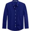 J.VER Men’s Oxford Shirt Solid Casual Button Down Collar Shirts Long Sleeve Dress Shirts with Pocket(Royal Blue)
